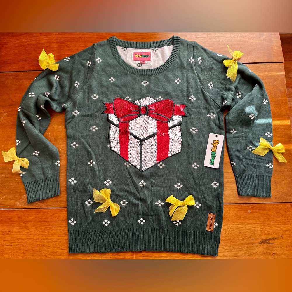 NWT Sequins Present “Ugly” Christmas Sweater